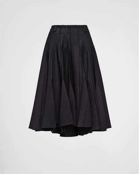 prada suede skirt|Prada black pleated skirt.